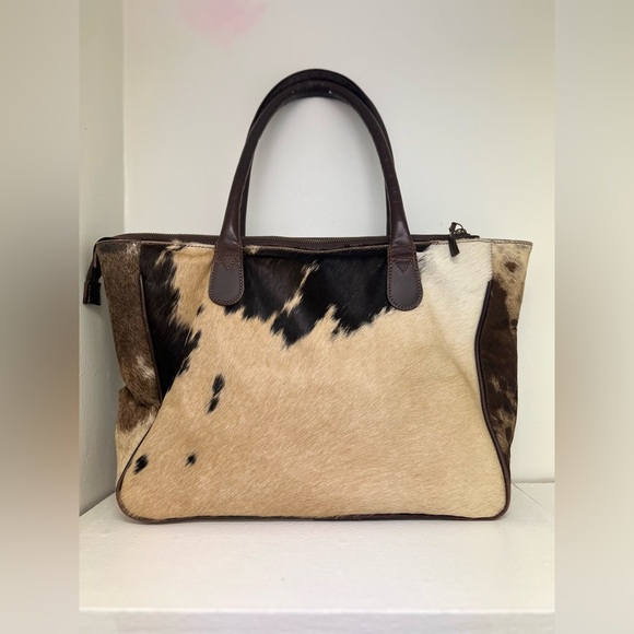 Cow Hide Purse Real Fur with Matching Wallet - Picture 2 of 6